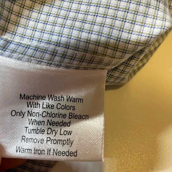 Jos A Bank Reserve Tailored Fit No Wrinkle Dress Shirt 17.5 35 Egyptian Cotton - Picture 9 of 10